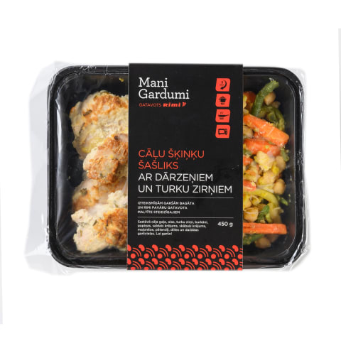 Cāļu šķ.šašliks ar dārz.un turku zirņiem 450g