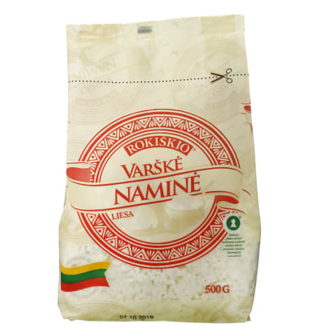 Lie. ROKIŠKIO NAMINĖ varškė, 0,5% rieb., 500g