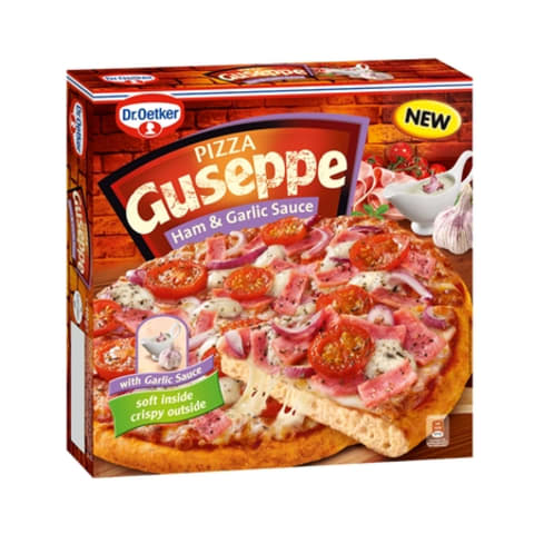 Pica Guseppe ar šķiņķi un ķiploku mērci 440g