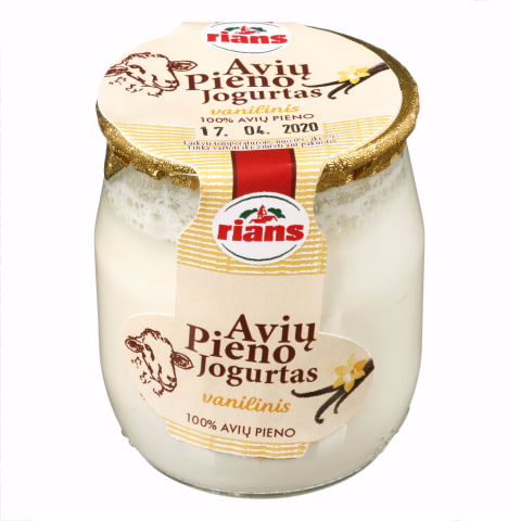 Vanil. sk. jogurtas iš avių pieno RIANS, 115g