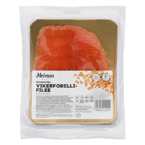 Külmsuitsu vikerforellifilee viilutatud Heimon Kala 150g