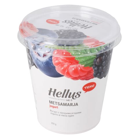 Jogurt metsamarja, 3-me bakteriga, HELLUS, 350 g