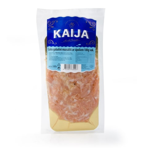 Lašu gabaliņi mazsalīti ar sīpoliem vak. 100g