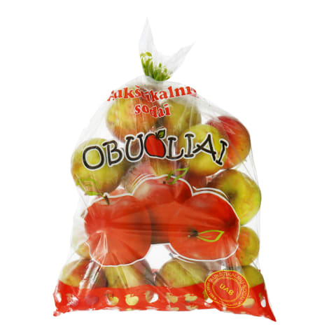 Fasuoti lietuviški obuoliai AUKSIS, 1 kg
