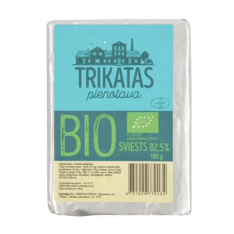 Sviests Trikātas Pienotava BIO 82% 180g