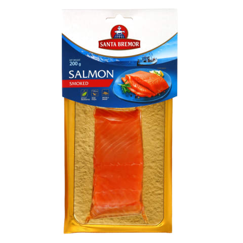 Šaltai rūkyta lašišų filė SANTA BREMOR, 200 g