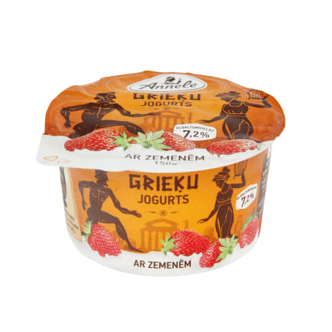 Jogurts Annele grieķu ar zemenēm 150g