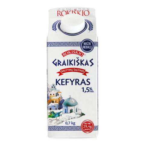 ROKIŠKIO GRAIKIŠKAS kefyras, 1,5%rieb., 0,7kg