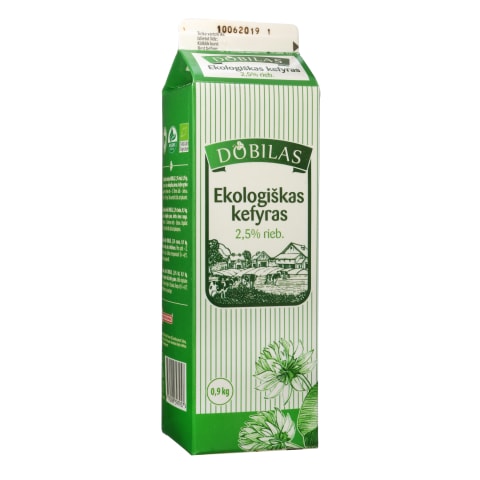Ekologiškas kefyras DOBILAS, 2,5 %, 0,9 kg