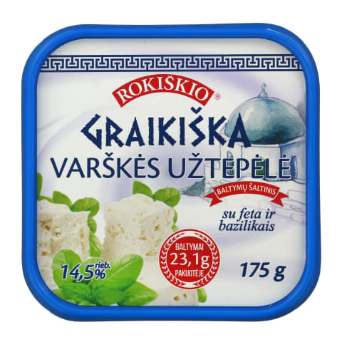 Varškės užtepėlė su su feta ir baz.175g