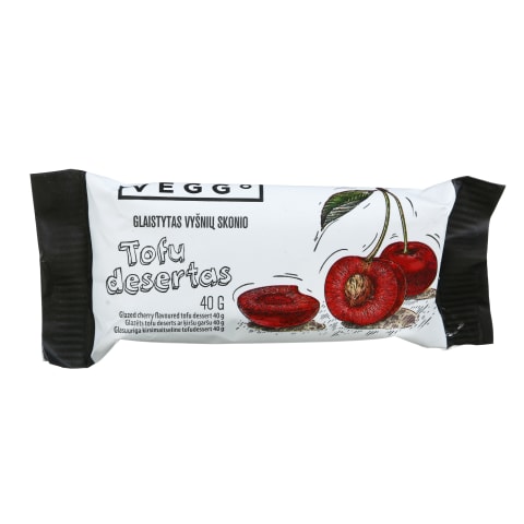 Vyšnių skonio tofu desertas VEGGO, 40 g