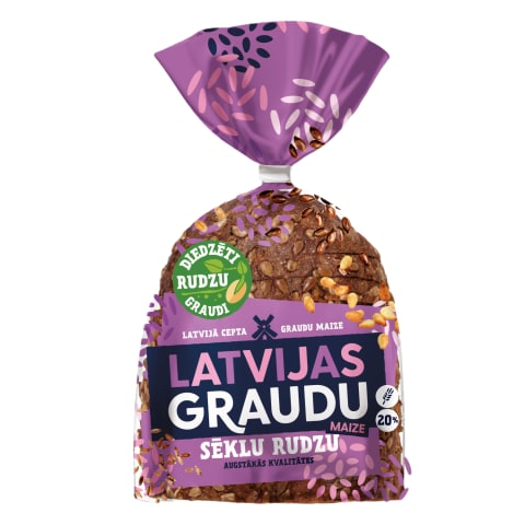 Rudzu maize Latvijas graudu ar sēk. 390g