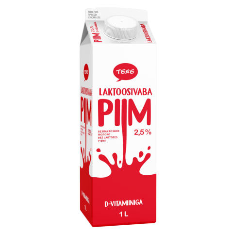 Piim laktoosivaba Tere 2,5% 1l