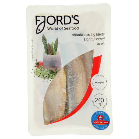 Siļķu fil. Fjords mazsāl. eļļā 240g/190g