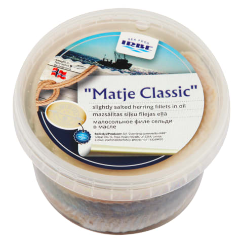 Siļķu fil. Matje Classic eļļā 480/325g