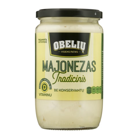 TRADICINIS OBELIŲ majonezas, 62 %, 650 ml