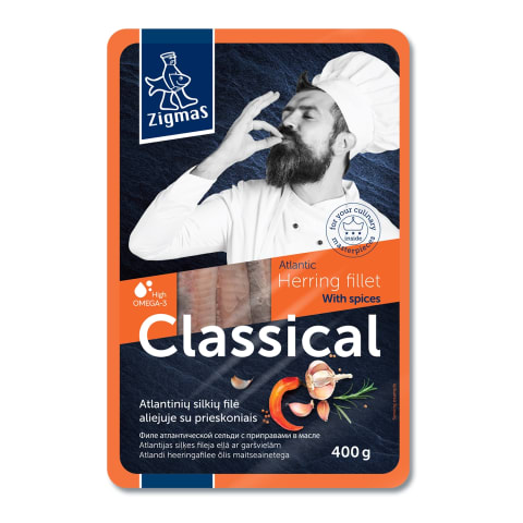 Klas.silkių filė su prieskoniais ZIGMAS,400g