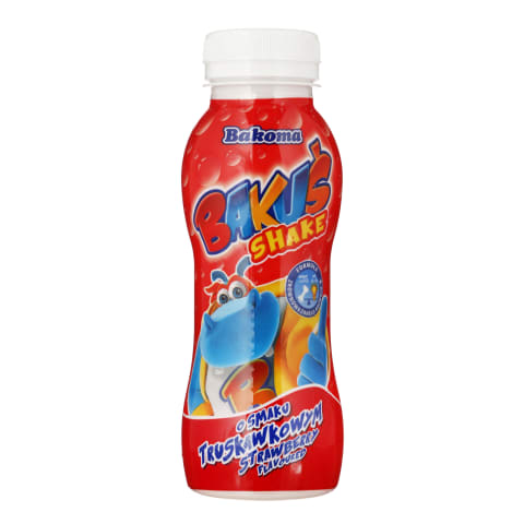 Braškių sk. pieno gėrimas su vit. BAKUS, 230g