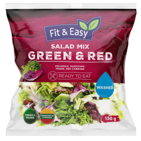Plautų salotų mišinys FIT&EASY GREEN&RED,150g