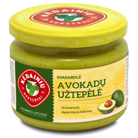 Avokadų gvakamolė KĖDAINIŲ KONSERVAI, 280 g