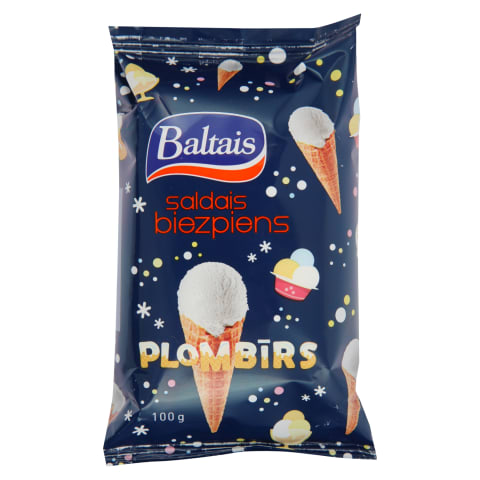 Saldais biezpiens Baltais Plombīrs 100g