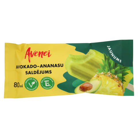 Saldējums Avenei avokado - ananāsu 80ml/80g