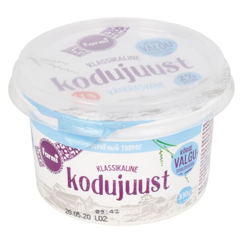 Kodujuust väherasvane Farmi 330g