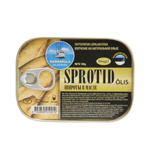 Sprotid õlis, RANNAKÜLA, 100 g