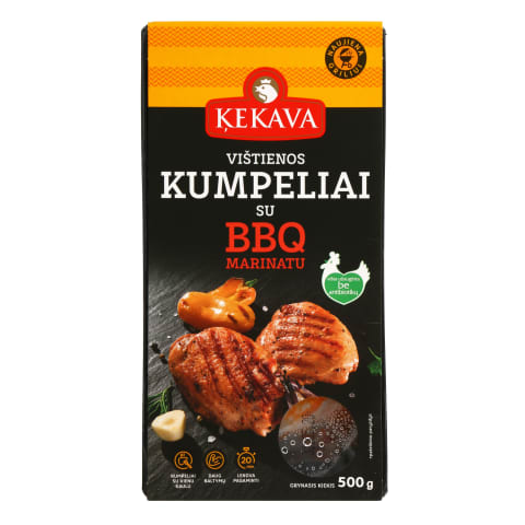 Viščiukų broilerių kumpeliai BBQ, 500g