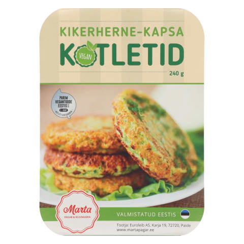 Kikerherne-kapsa kotletid, MARTA KULINAARIA, 240 g