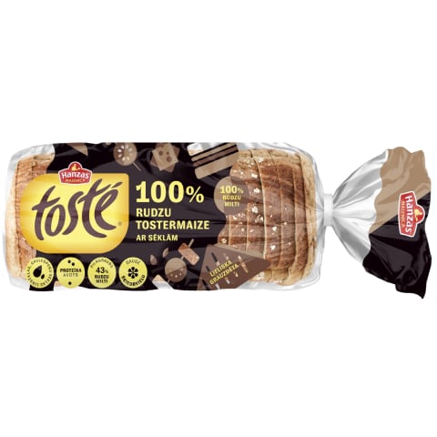 Tostermaize rudzu Tostē ar sēklām 470g