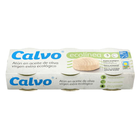 Nesm. tunas alyv. al. CALVO, MSC,  3 x 65 g