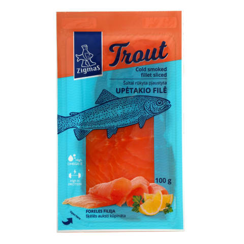Šaltai rūkyta upėtakio filė ZIGMAS, 100 g