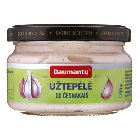 DAUMANTŲ užtepėlė su česnakais, 190 g