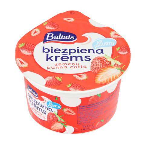 Biezp. krēms Baltais zemeņu Panna cotta 400g