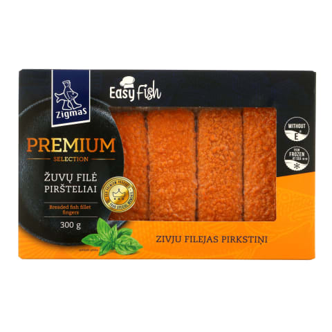 Šal. žuvų filė piršteliai ZIGMAS PREMIUM,300g