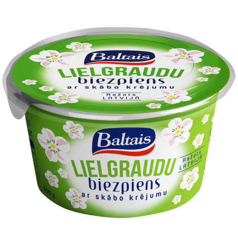 Biezp. Baltais lielgraudu ar skābo krēj. 500g