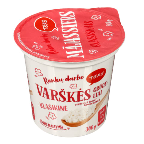 Klasikinė varškė kruopelėmis TERE, 4 %, 300 g
