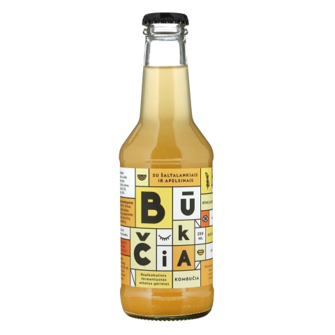Kombučia su šal.apels. arbatos gėrimas,250ml