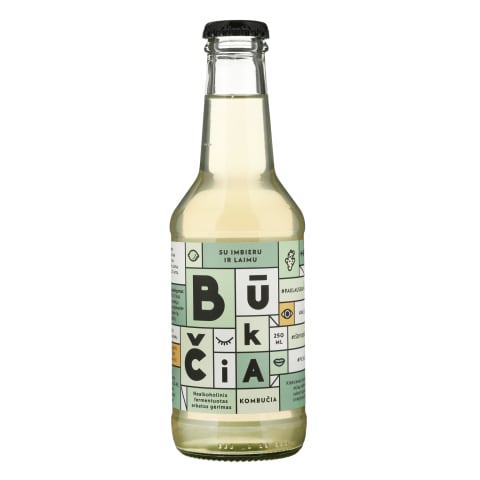 Kombučia su imbieru ir laimu BŪKČIA, 250 ml