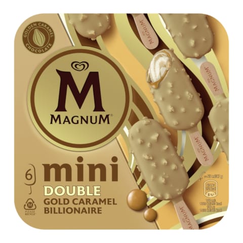Jäätis topelt karamell Magnum 6x55ml/6x47g