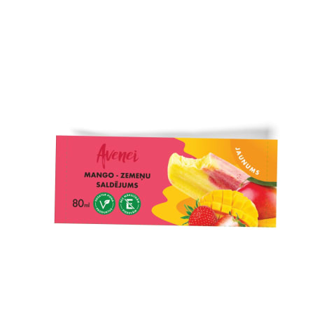 Saldējums Avenei mango - zemeņu 80ml/80g