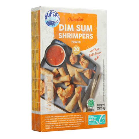 Įv. krevečių užkandžiai SUPER CHOICE,ASC,225g