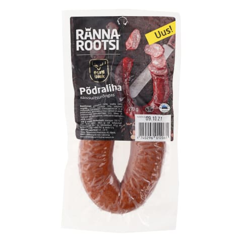 Rannarootsi Põdraliha täissuitsurõngas Eesti Uluk 270g