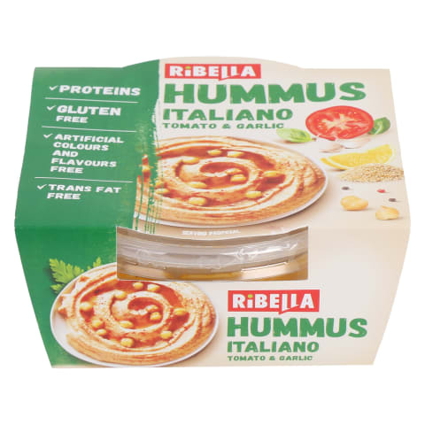 Ribella Kikerhernehummus Italiano tomatite ja küüslauguga 200g