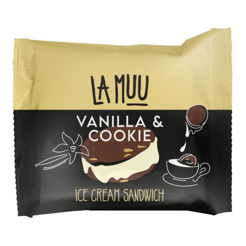 Vanillijäätis kakaoküpsistega LaMuu 75g/140ml