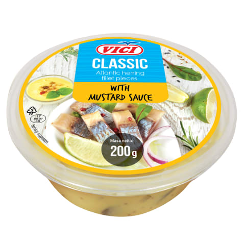 Atlandi heeringafilee tükid sinepikastm. 200g