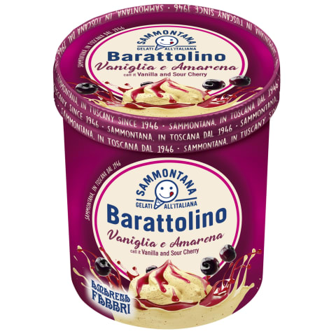 Saldējums Barattolino skābo ķiršu 500g/800ml