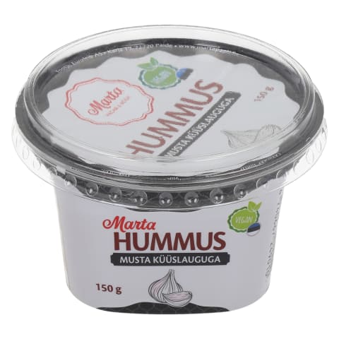 Hummus musta küüslauguga, MARTA KULINAARIA, 150 g