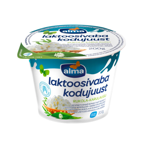 Kodujuust rukola-karulaugu laktoosivaba, ALMA, 200 g